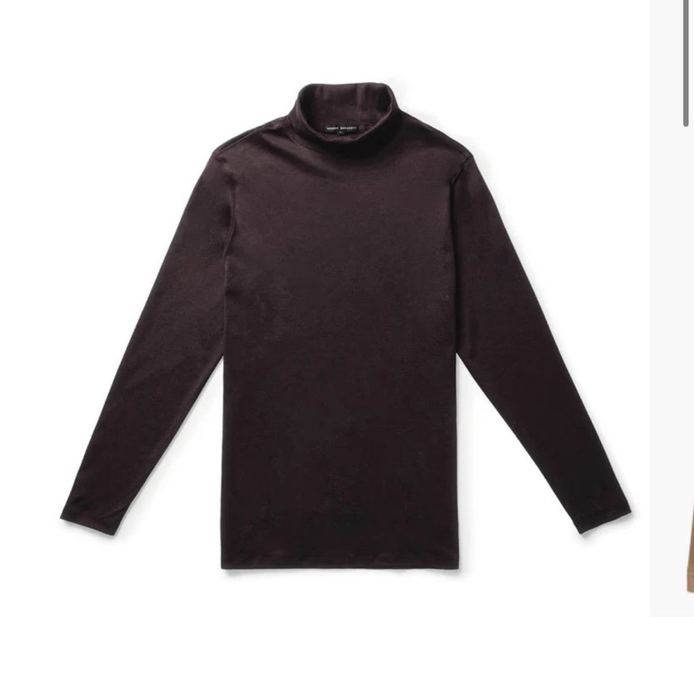 Robert Barakett - Georgia Long Sleeve Turtleneck Tee, Port, Men’s M, NWT
